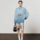 Pearl Light Leopard Long-Sleeve Top/Leopard Skirt LLA0609
