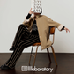 Boa Military Jacket/Black Striped Pants LLA0558