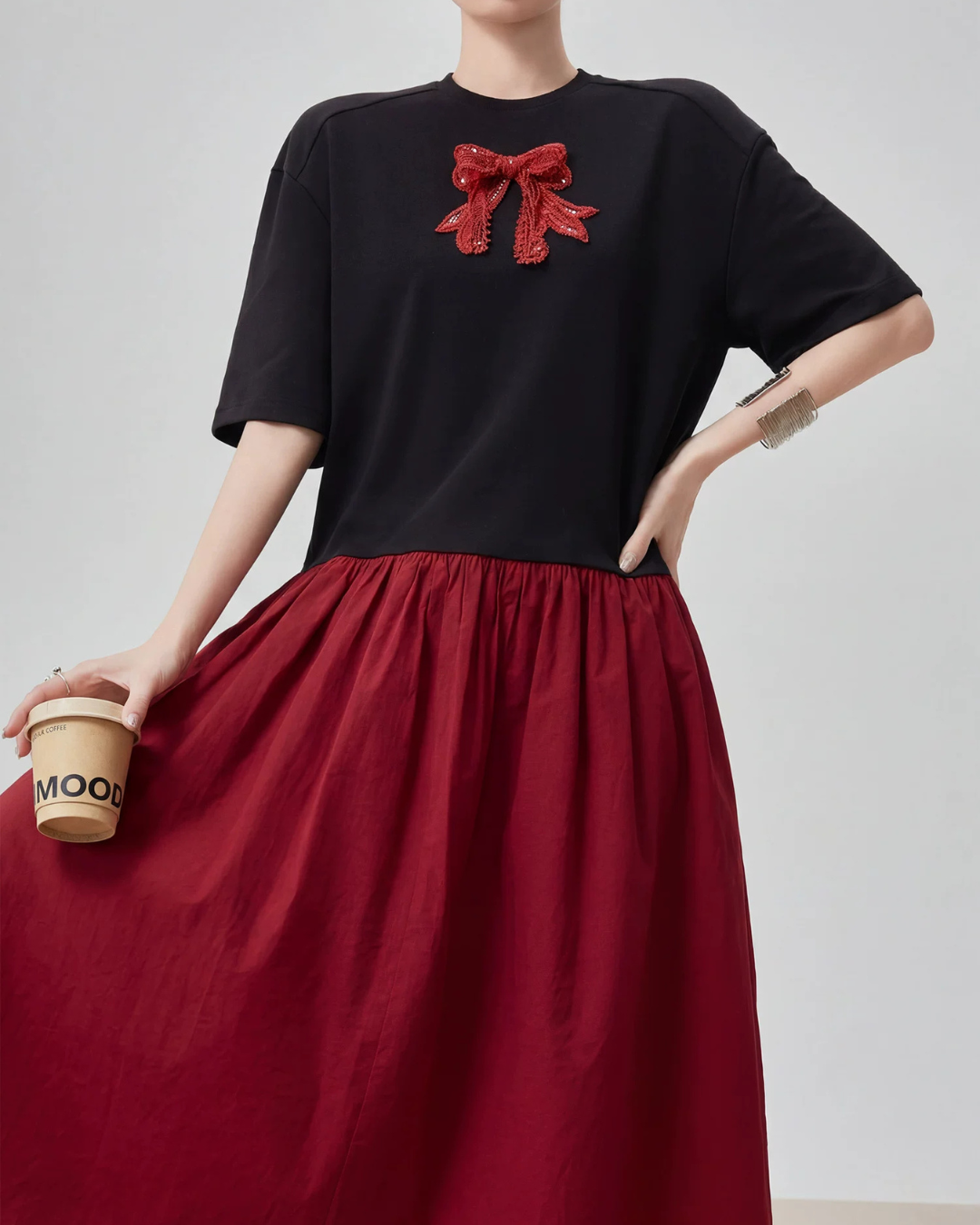 Ribbon Docking Long Dress FER0171