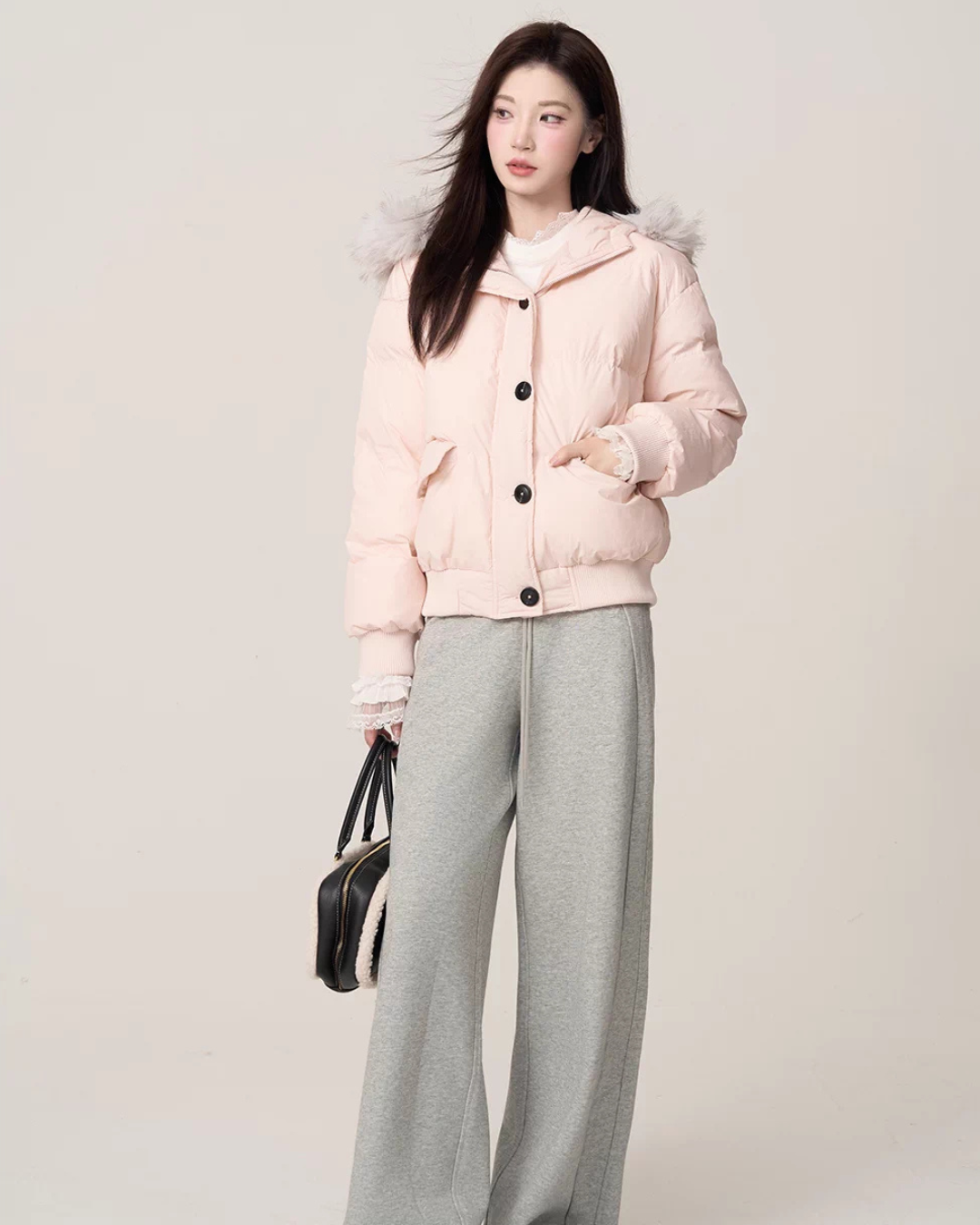 Fur Collar Puffed Jacket WDB0010