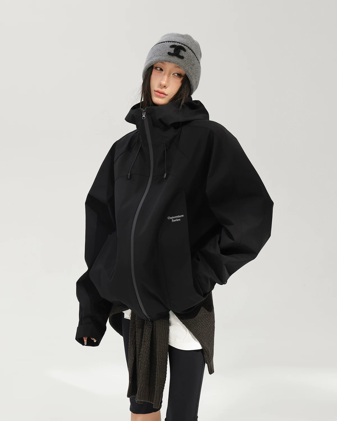 Stand Collar Zip Hoodie ACS0376