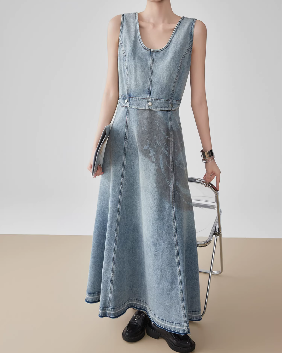 Washed Vest Strap Dress FER0106