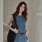 Sleeveless Denim Mini Dress SMS0016