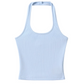 Blue Halter Top / White Tops / Striped Wide Pants WEO0051