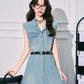 Retro Denim Sleeveless Dress MNX0001