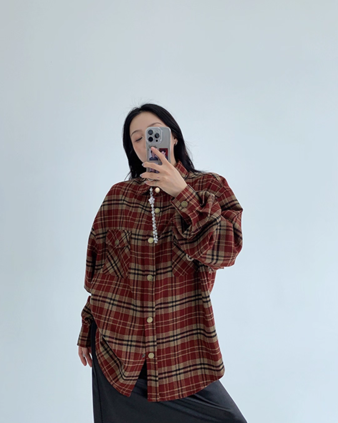 Oversized Check Shirt YLS0900