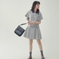 Checked Pleated Mini Dress AMU0003