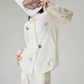 Rose Embroidered Long-Sleeve Shirt / Wide Pants FER0101