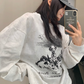 Dog Print Loose Long Sleeve T-Shirt YLS0913
