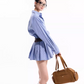 Plaid Pleated Shirt Dress TUW0006