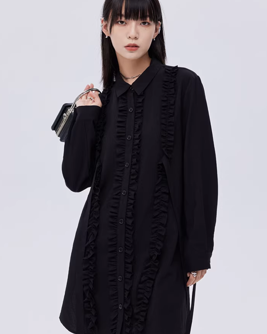 Small Frill Shirt Dress SHN0032