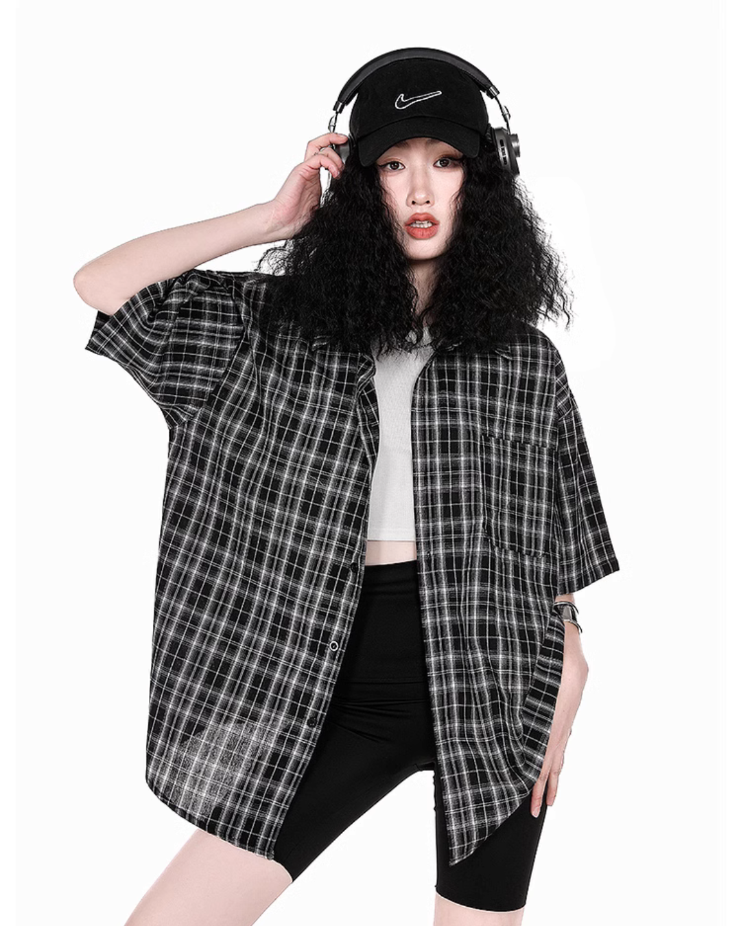 Vintage Short Sleeve Check Shirt ICM0049