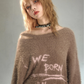 Fluffy Logo Knit Tops MFT0045