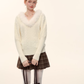 Fur Collar Cable Knit Top ASG0077