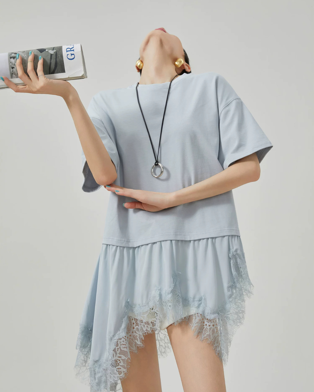 Asymmetric Design Mini Dress FER0236