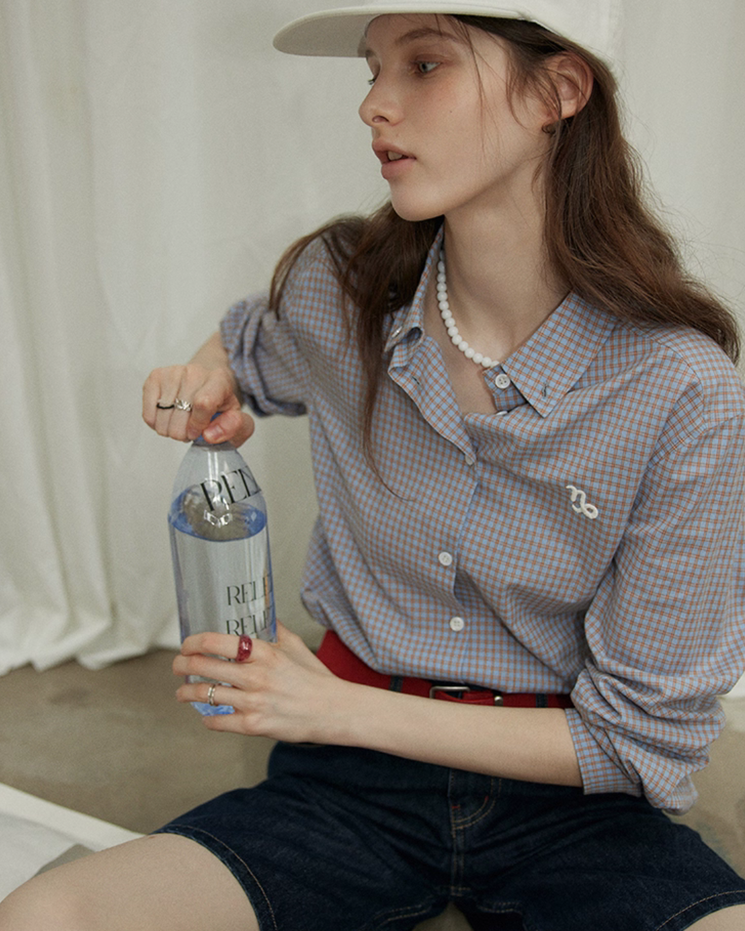 Gingham Check Long-Sleeve Shirt RLZ0012