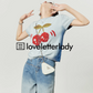 Cherry Embroidered Cotton T-Shirt LLA0118