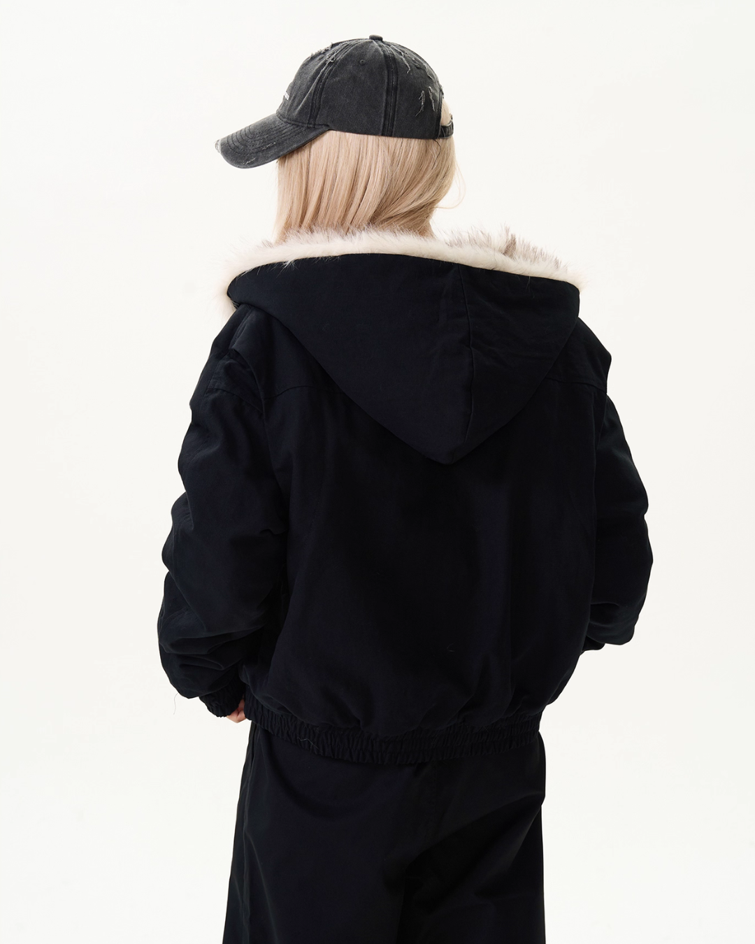 Fur Collar Hood Cotton Jacket MAD0003