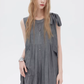 Twill Texture Switch Gather Dress SHN0043