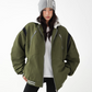 Retro Color Patchwork Hood Jacket ACS0286