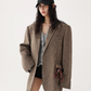 Retro Casual Gold Brown Blazer ACS0237