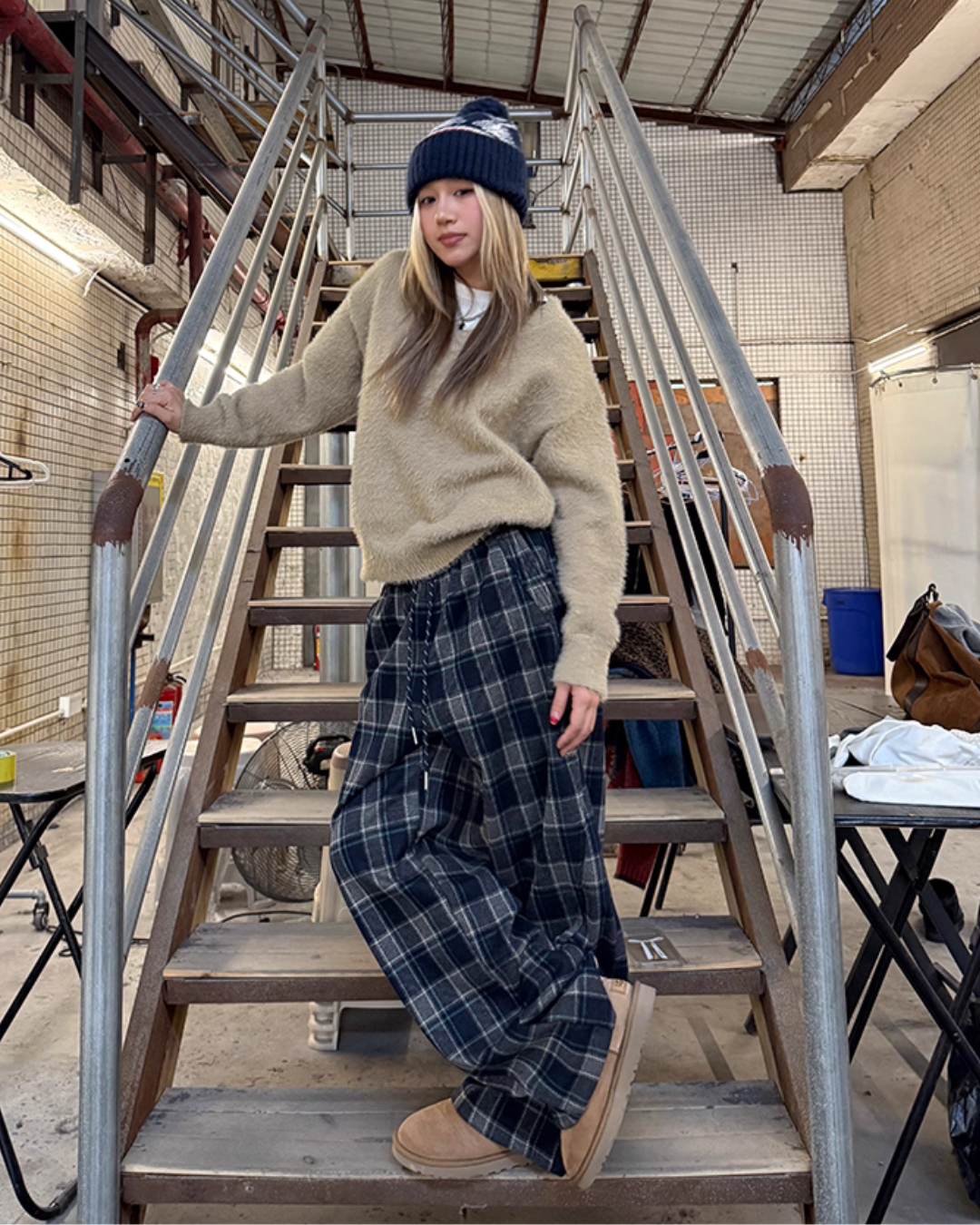Paid Wide Pants CYE0079
