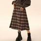 Big Plaid Long Skirt EZK0037