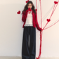 Fruit Print Long Sleeve Top / Wide Pants ASG0071