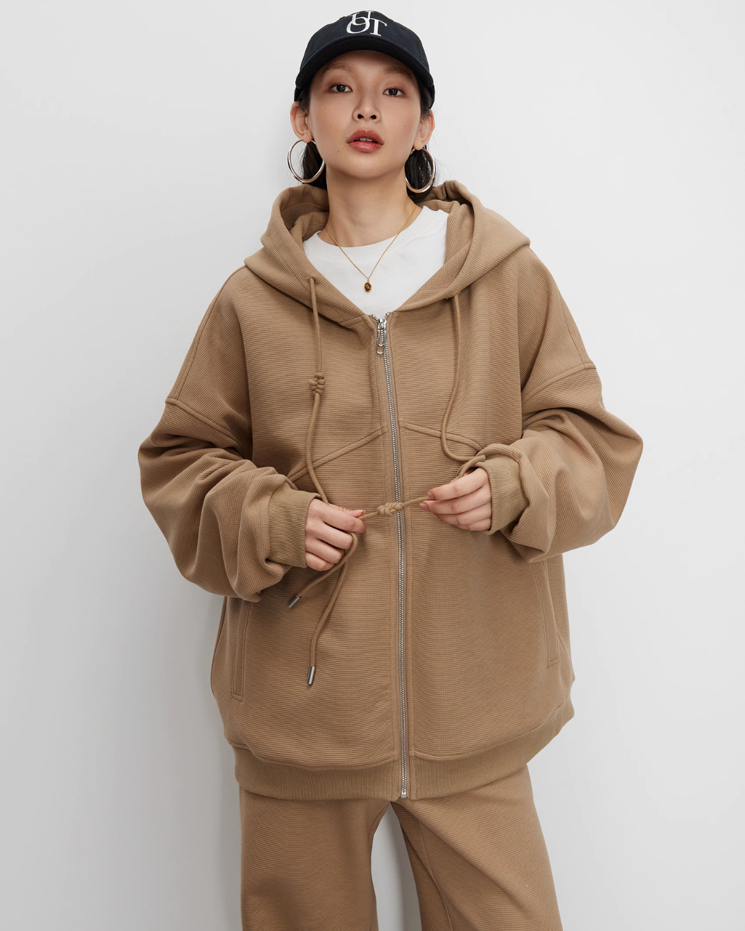 Loose Zip Hoodie / Loose Wide Pants JLC0011