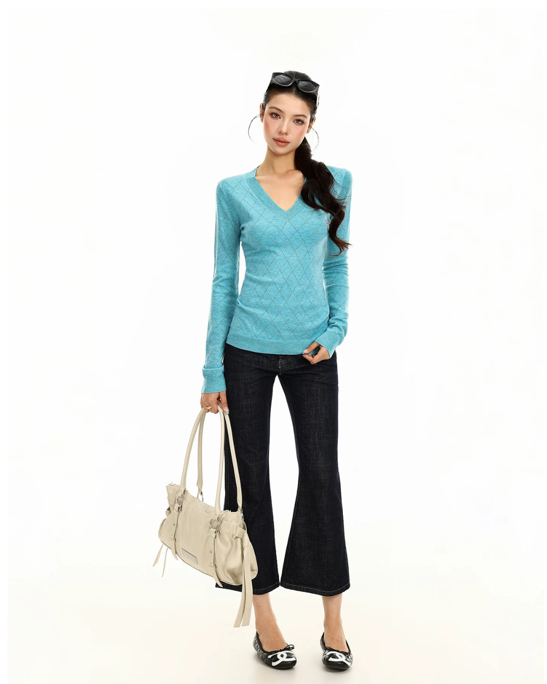 V-Neck Knit Top BGS0054