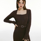 Square Neck Slim Dress IMO0097