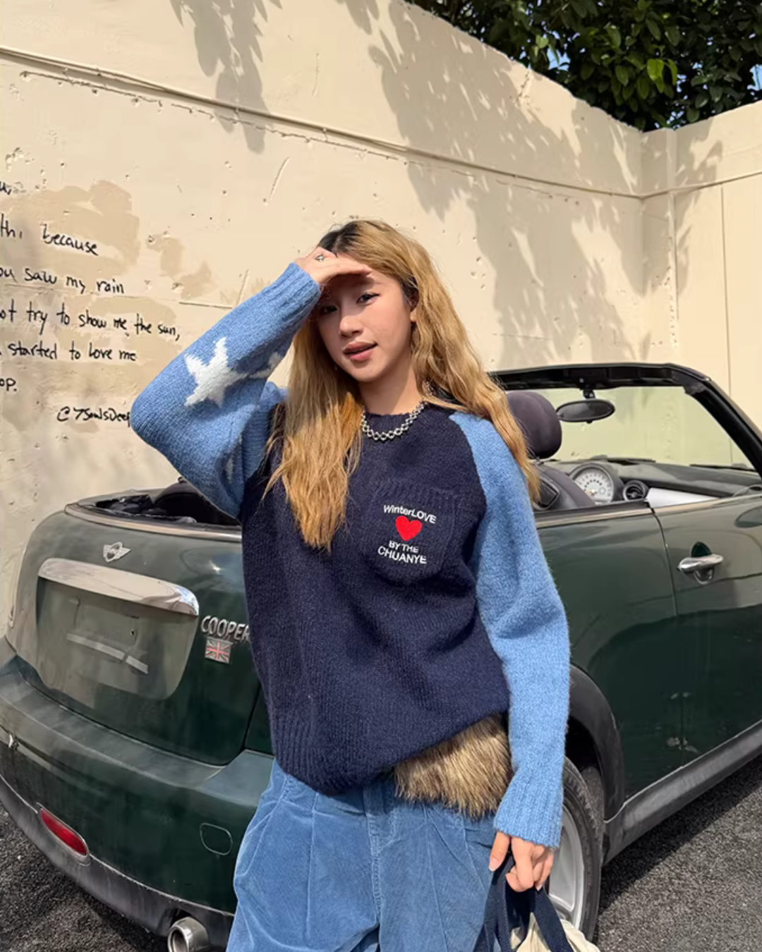 Pullover Raglan Sweater Knit CYE0091