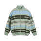 Retro Turtleneck Border Cardigan EZK0002