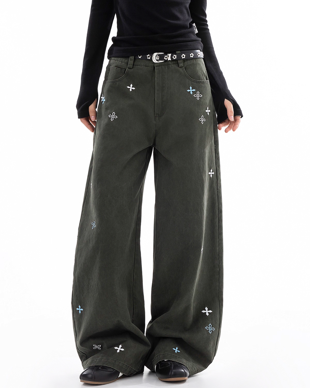 Vintage Embroidered Casual Pants ICM0097