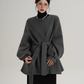 Collarless Belt Coat SRS0374