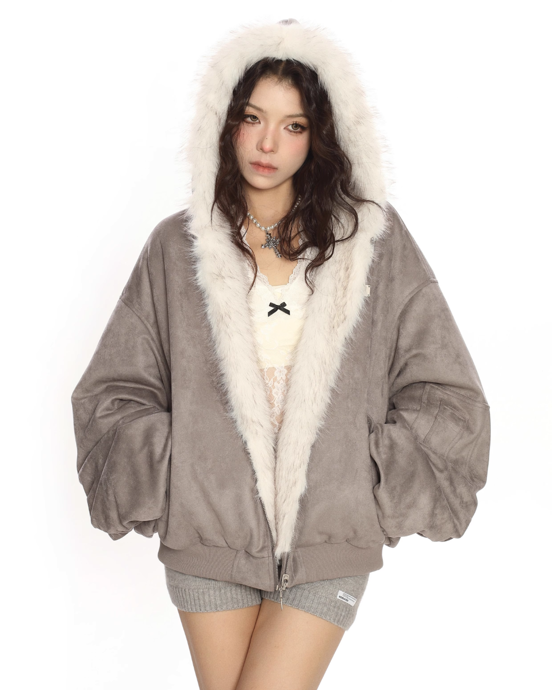 Fur Collar Zip Jacket BGS0001