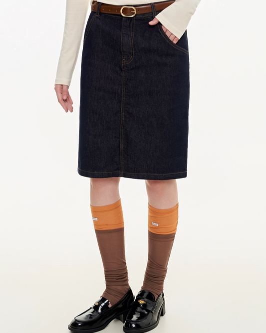 Trapezoid Denim Skirt MDB0008