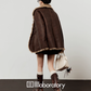 Faux Mouton Coat / Leopard Print Mini Skirt LLA0557