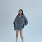 Oversized Zip-Up Hoodie YLS0940