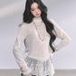 Mock neck Long Sleeve Hollow Top LAS0040