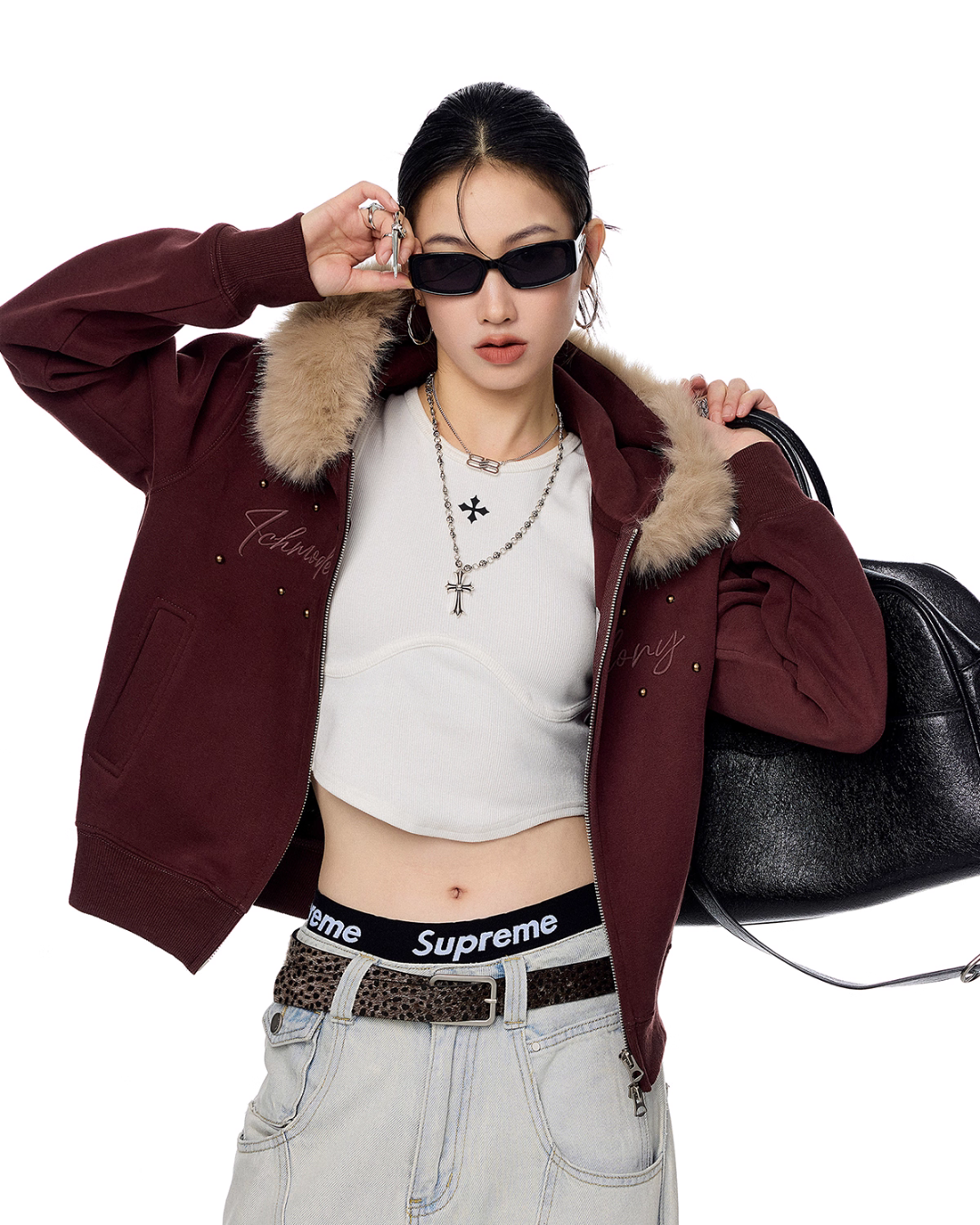 Fur Hood Zip Hoodie ICM0093