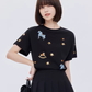 Embroidered Short-Sleeve T-Shirt SHN0004