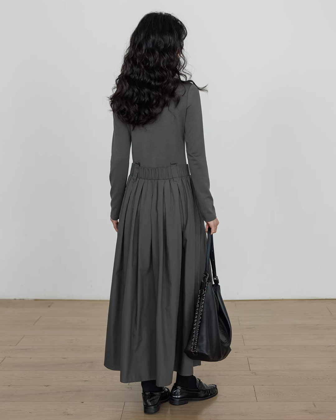 Half-Turtleneck Long Dress VAS0185