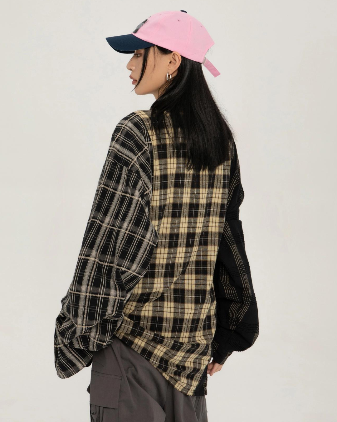 Vintage Plaid Big Shirt EZK0018