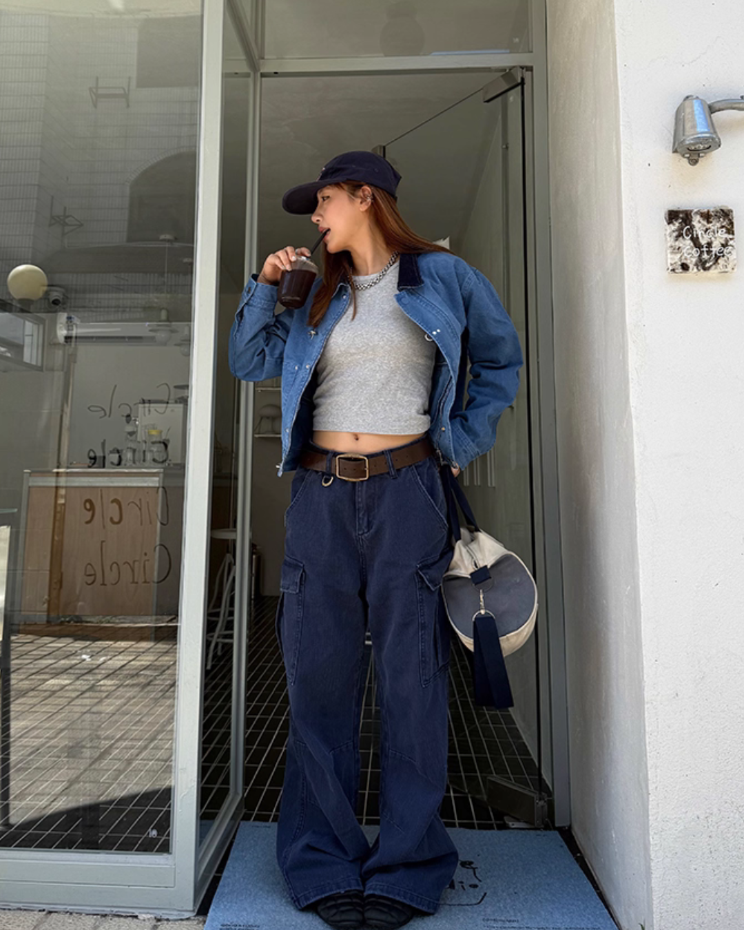 Wide Denim Cargo Pants CYE0052