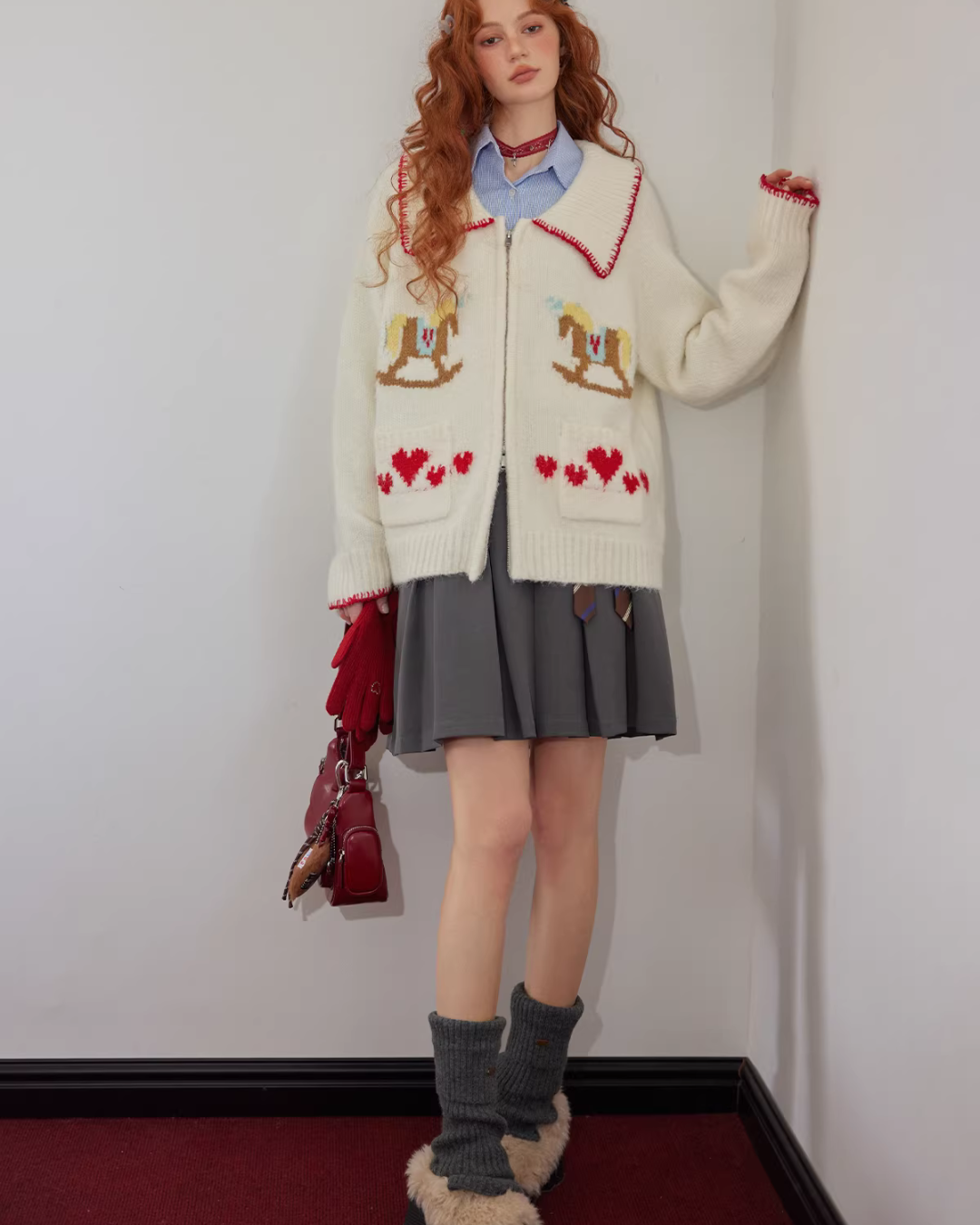 Horse Wool Knit Jacket ASG0075