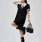 Color-Block Design Polo Dress FER0217