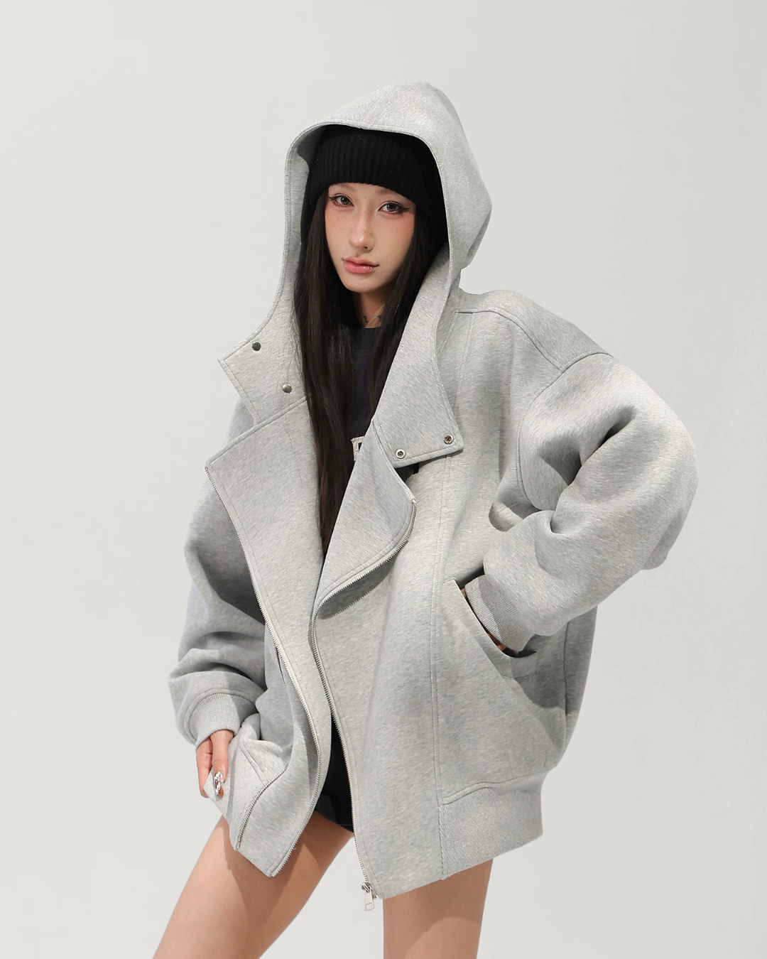 Oversized Sweat Zip Hoodie ACS0378