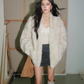 Collarless Fur Coat/Mini Skirt OLD0003