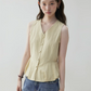 V-Neck Flare Stripe Vest VOE0004